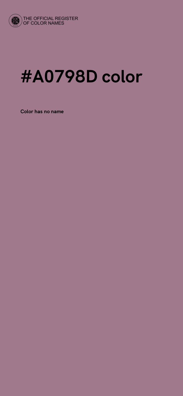 #A0798D color image