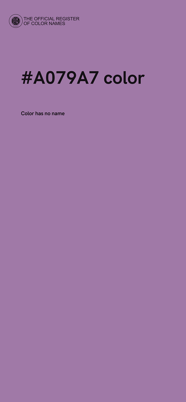 #A079A7 color image