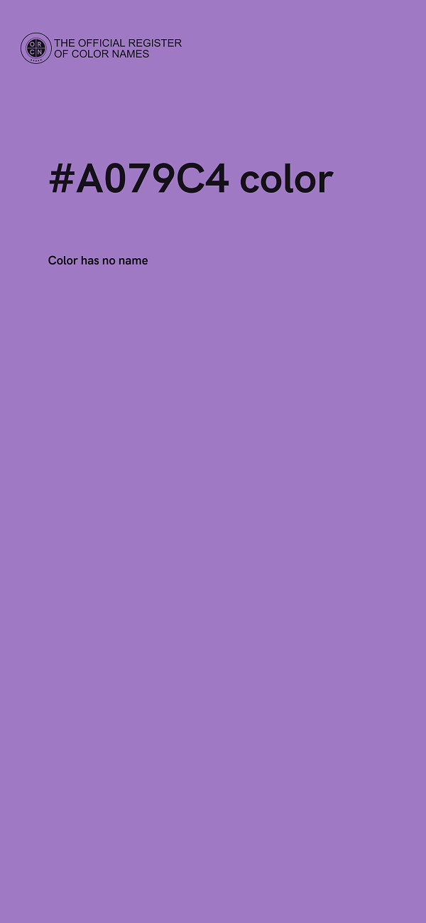 #A079C4 color image