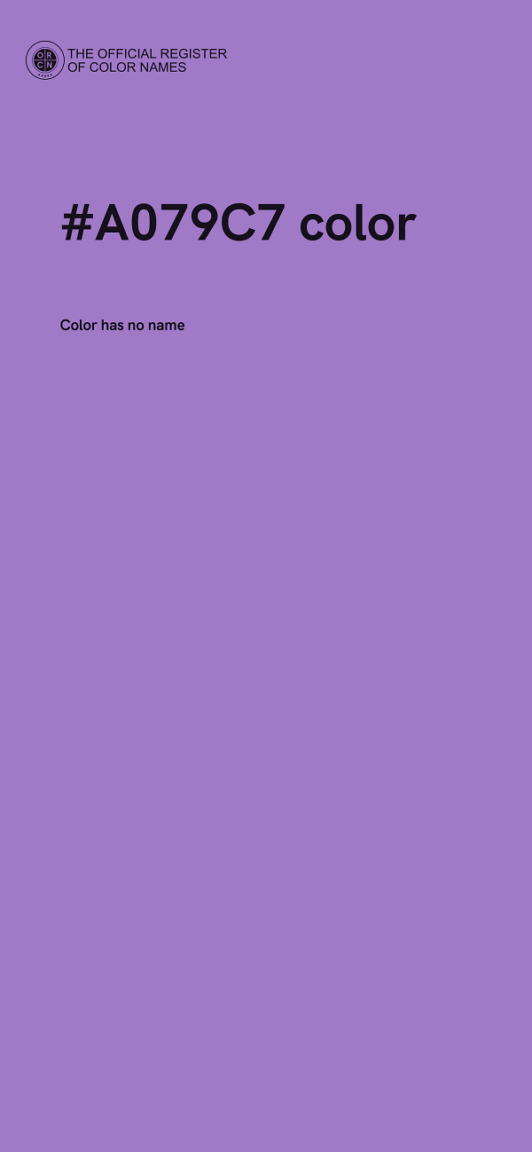 #A079C7 color image