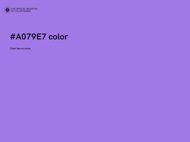 #A079E7 color image