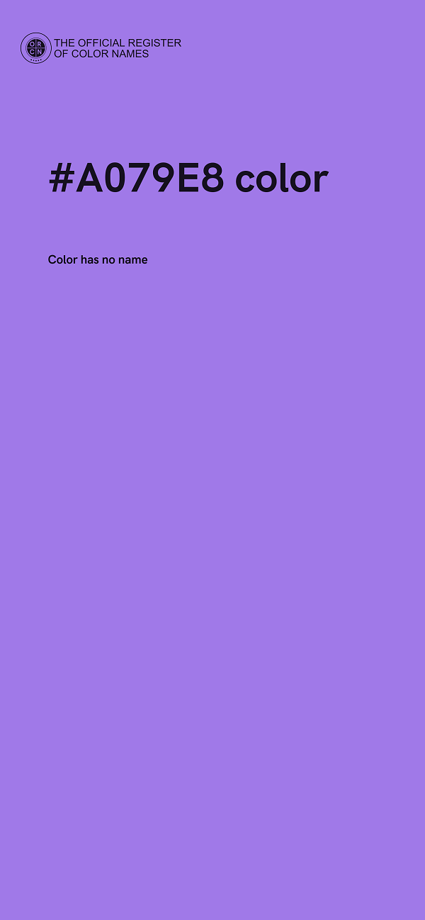 #A079E8 color image