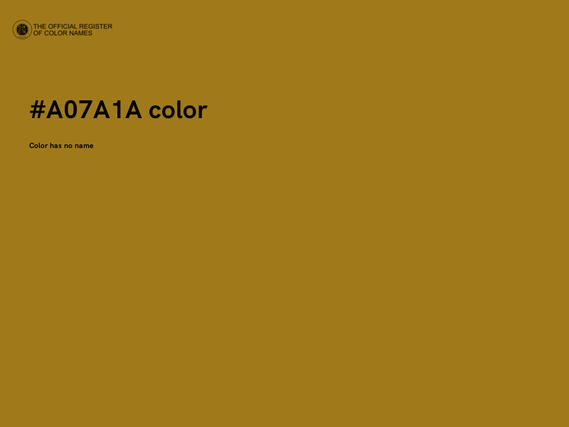 #A07A1A color image