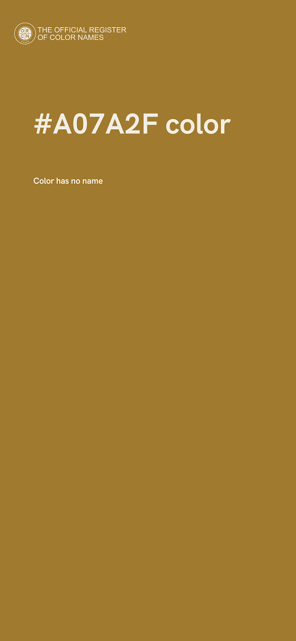 #A07A2F color image
