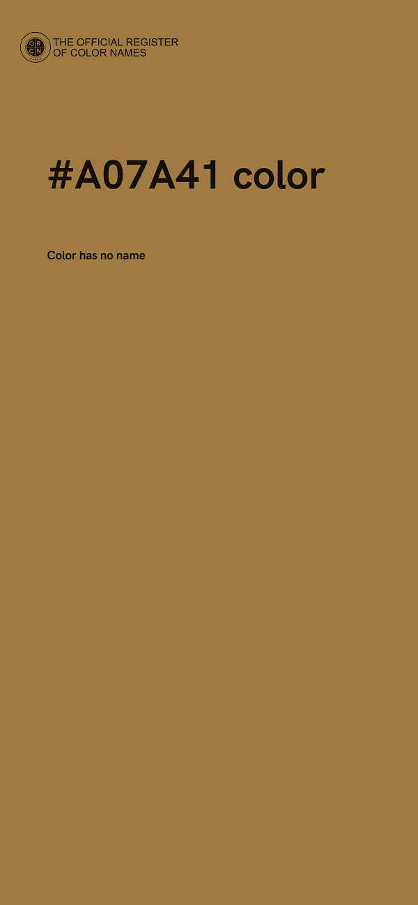 #A07A41 color image