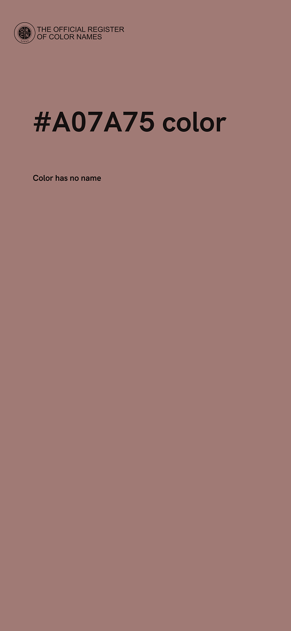 #A07A75 color image