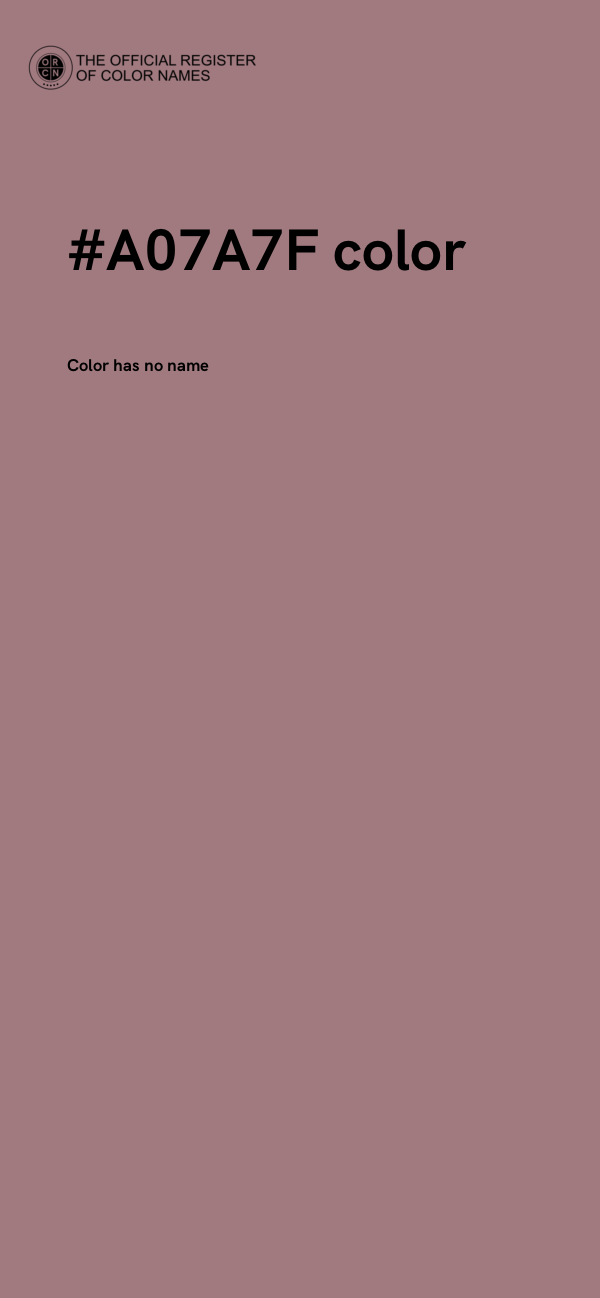 #A07A7F color image