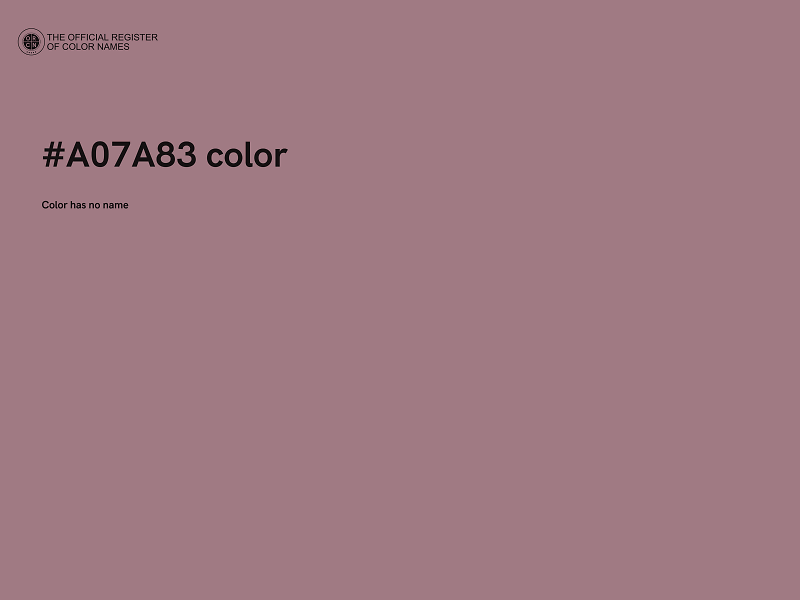 #A07A83 color image