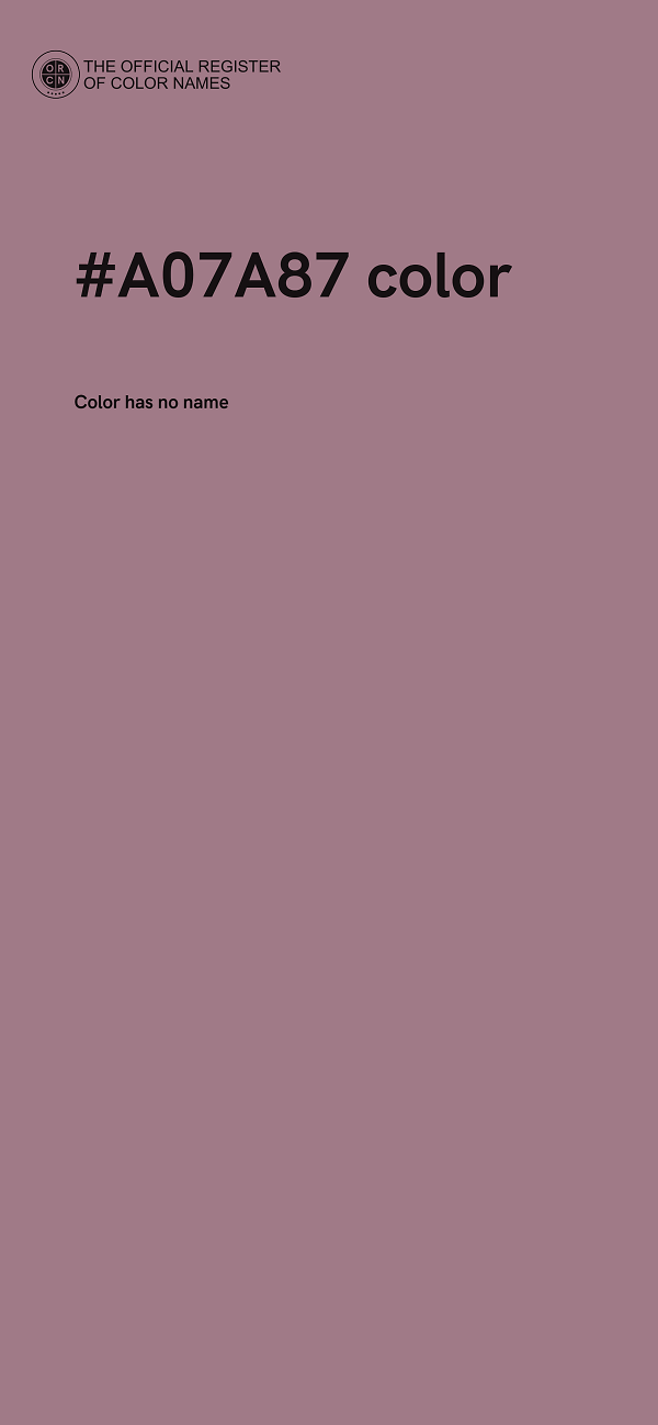 #A07A87 color image
