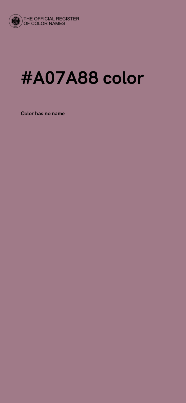 #A07A88 color image