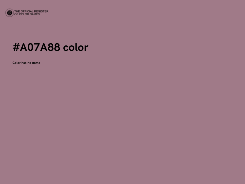 #A07A88 color image