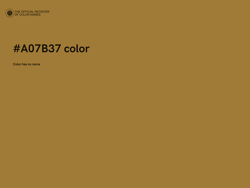 #A07B37 color image