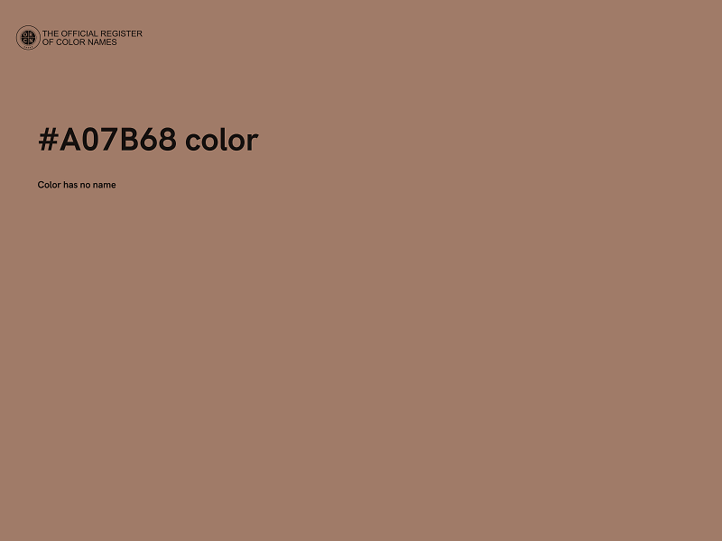 #A07B68 color image