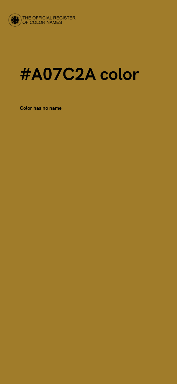 #A07C2A color image
