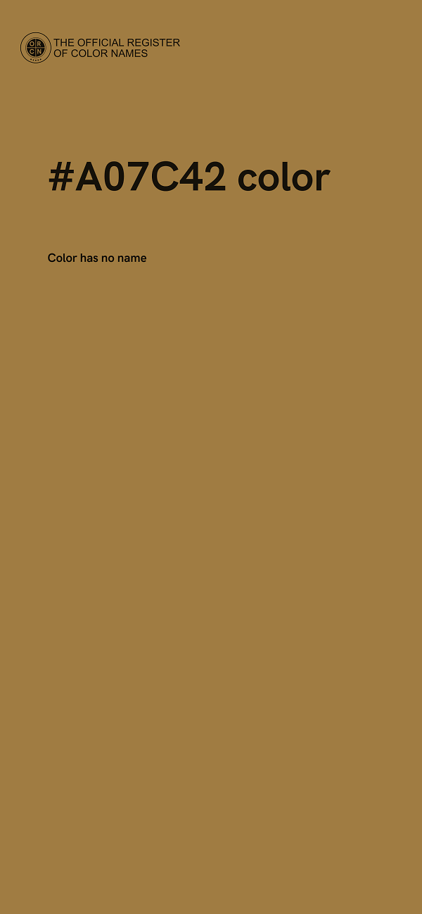 #A07C42 color image