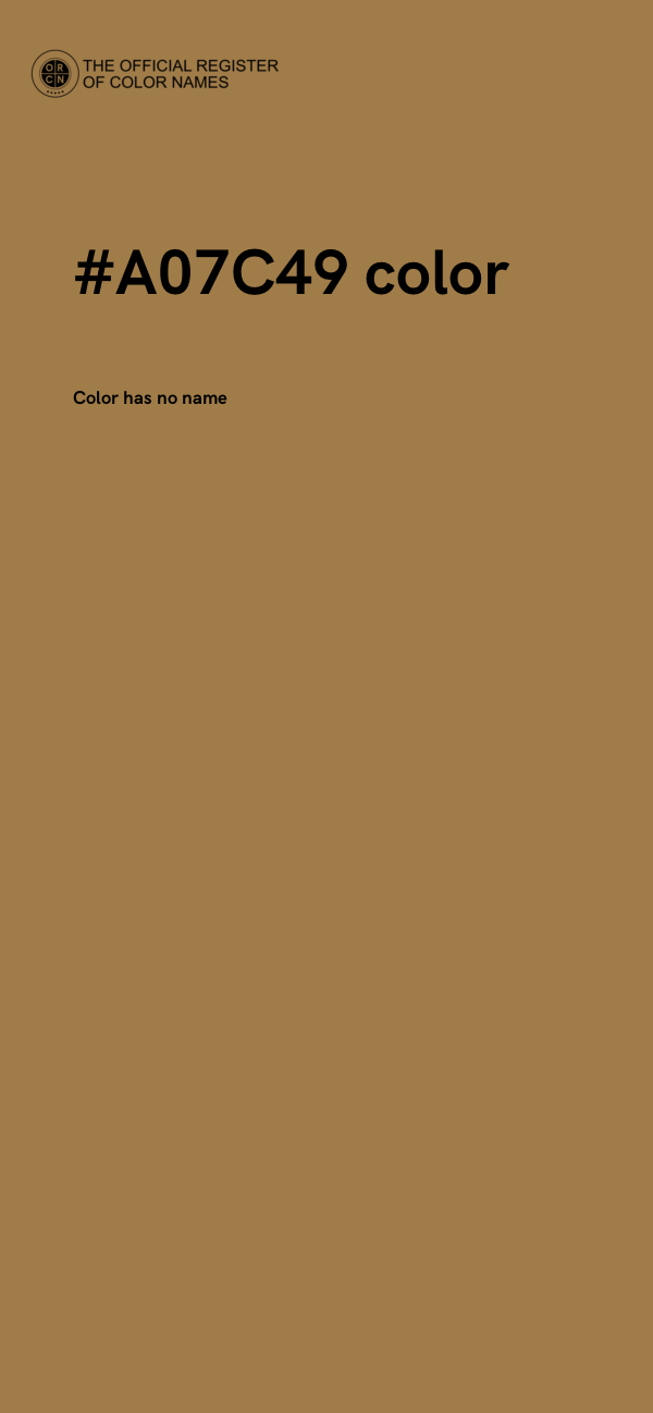 #A07C49 color image