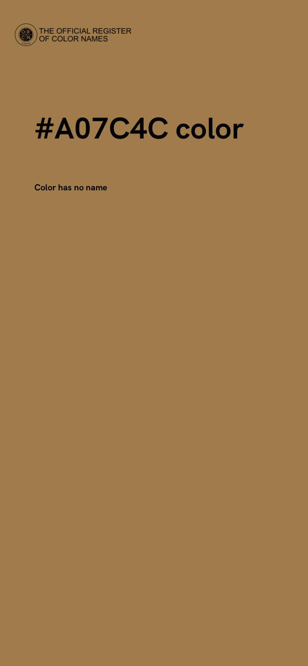 #A07C4C color image