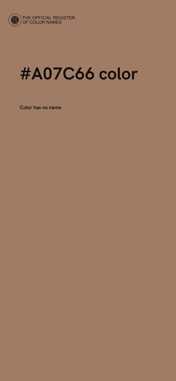 #A07C66 color image