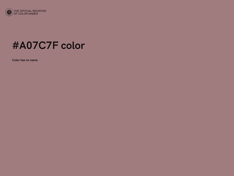 #A07C7F color image