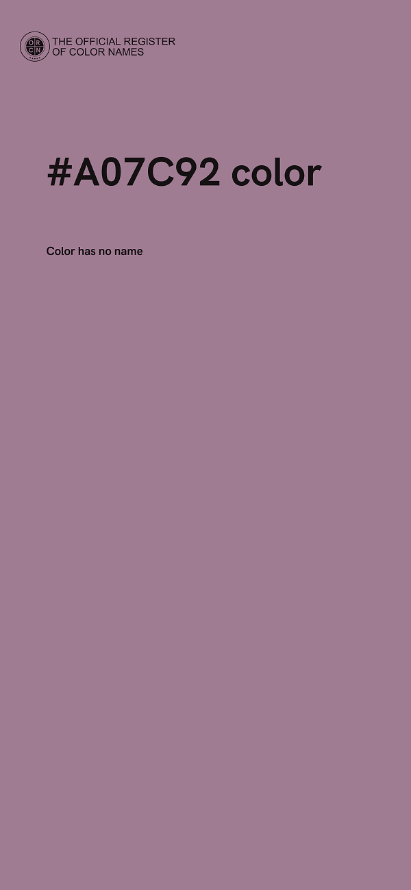 #A07C92 color image