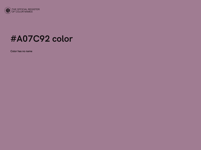 #A07C92 color image