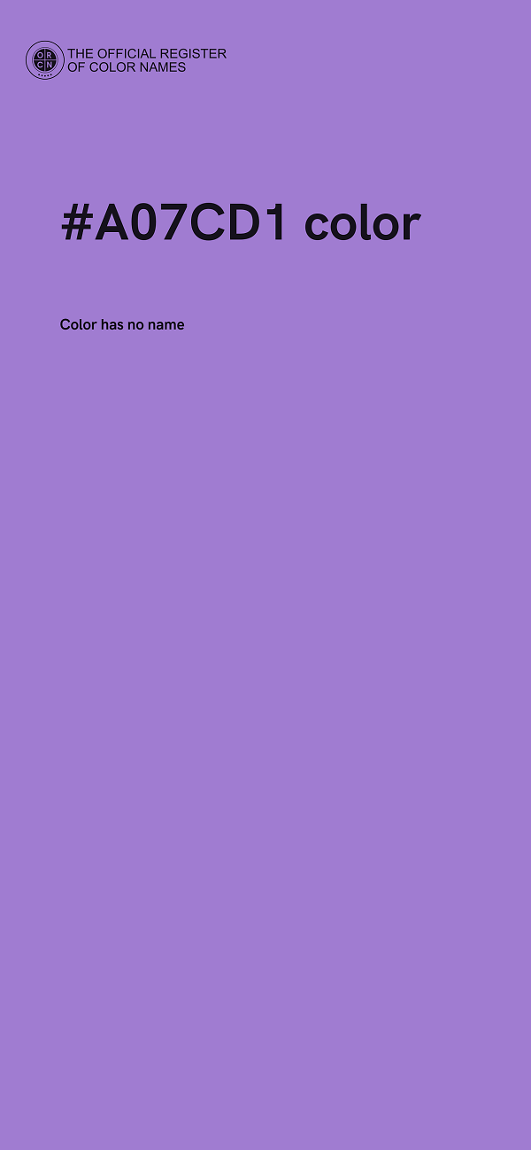 #A07CD1 color image