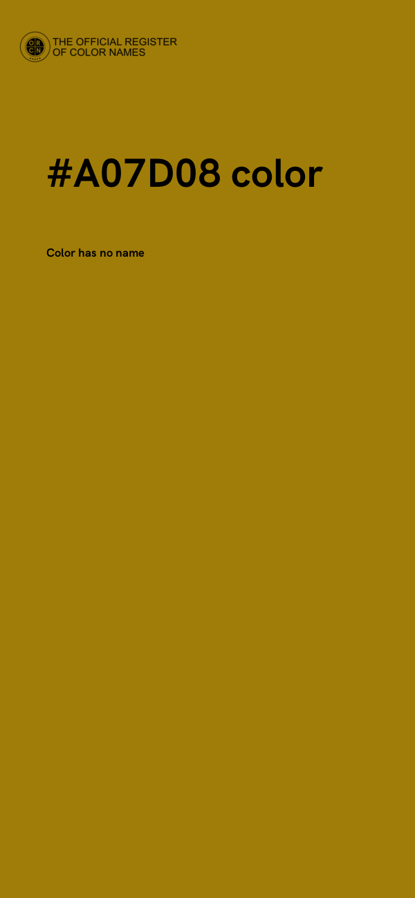 #A07D08 color image