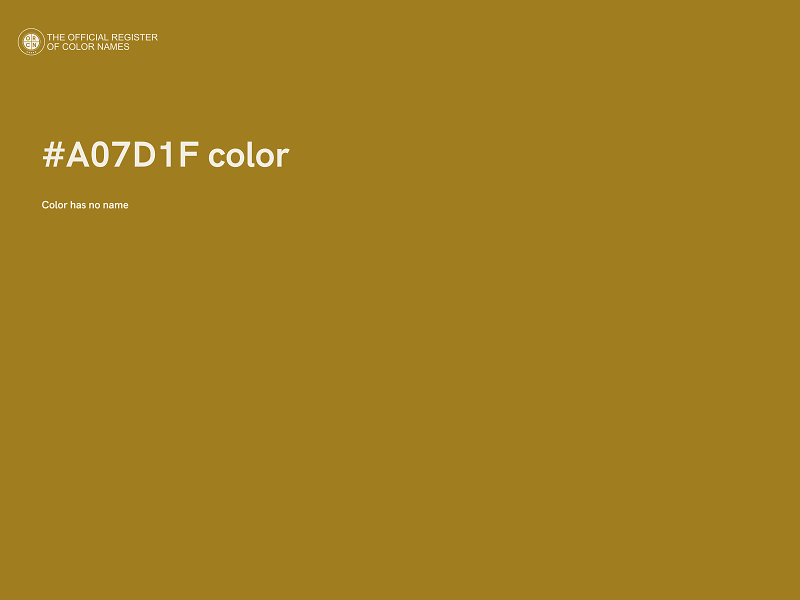 #A07D1F color image