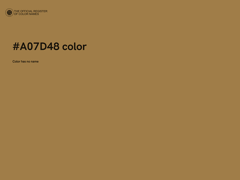 #A07D48 color image