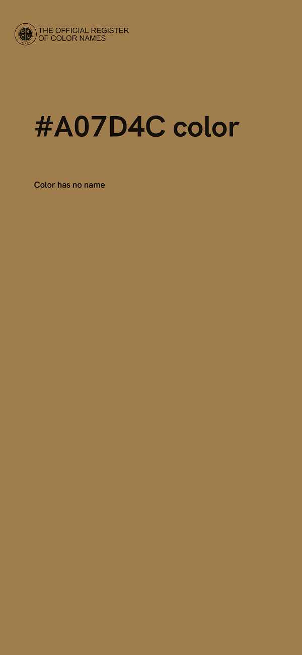 #A07D4C color image
