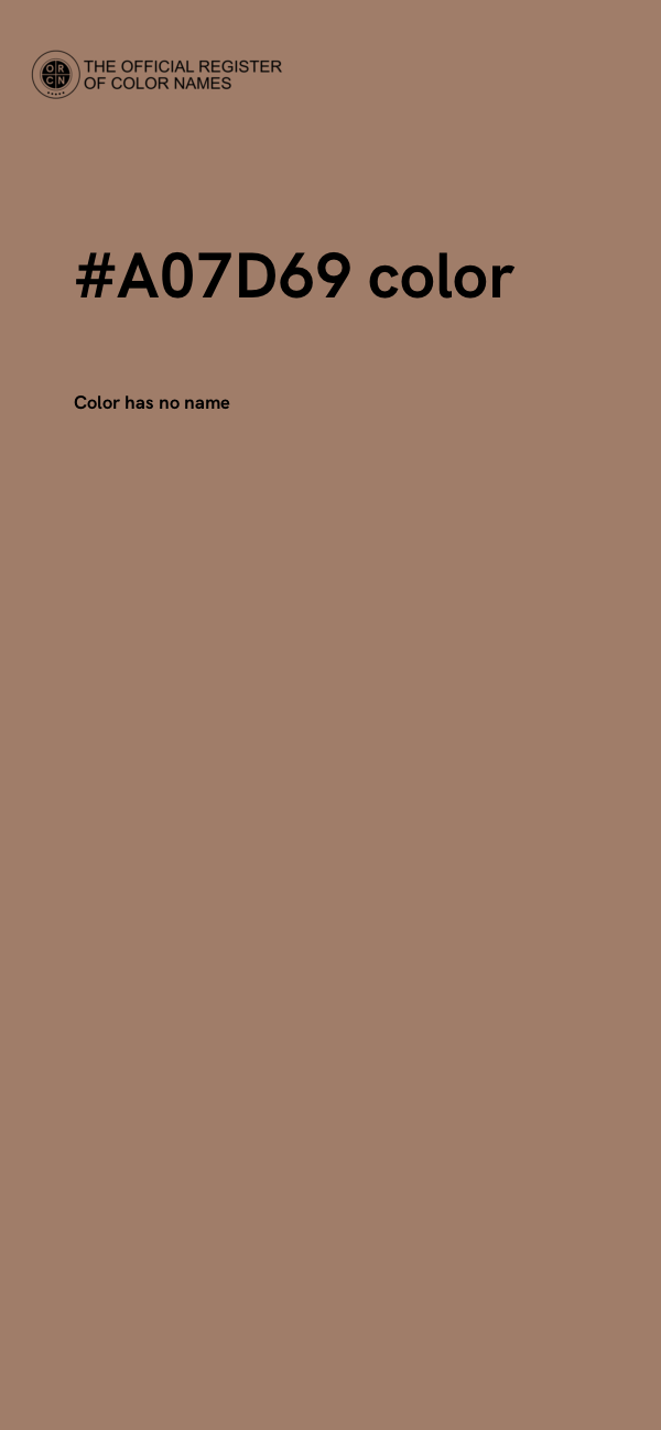 #A07D69 color image