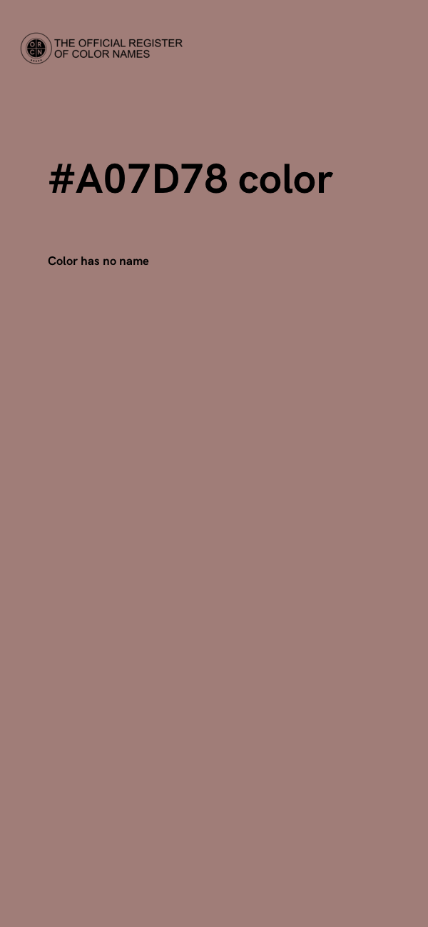 #A07D78 color image