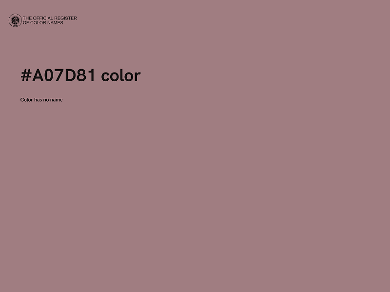 #A07D81 color image