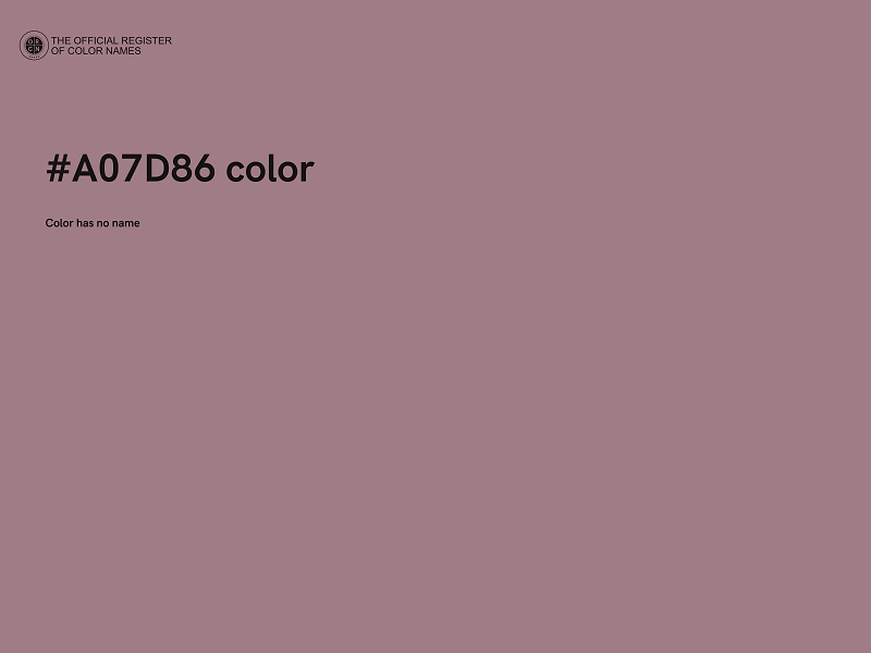 #A07D86 color image