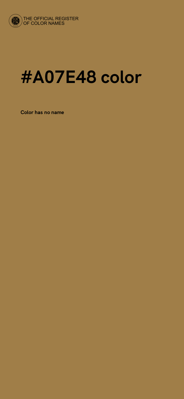 #A07E48 color image