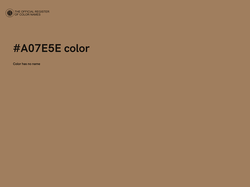 #A07E5E color image