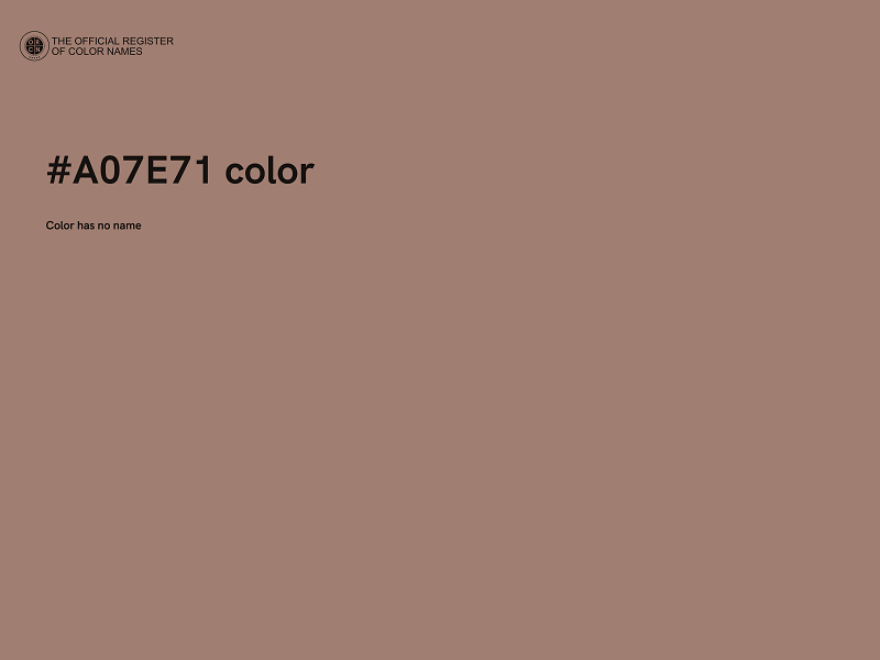 #A07E71 color image