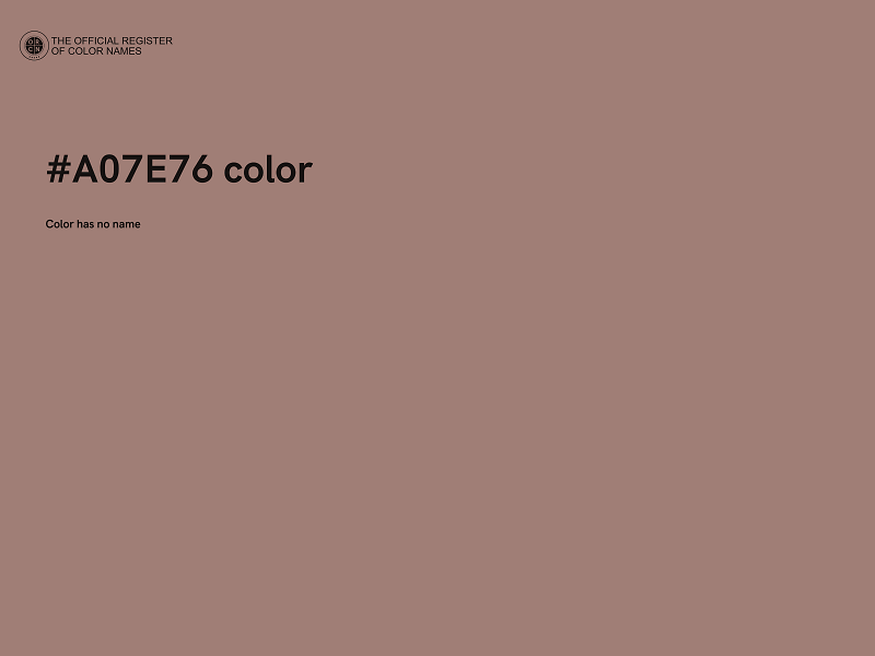 #A07E76 color image