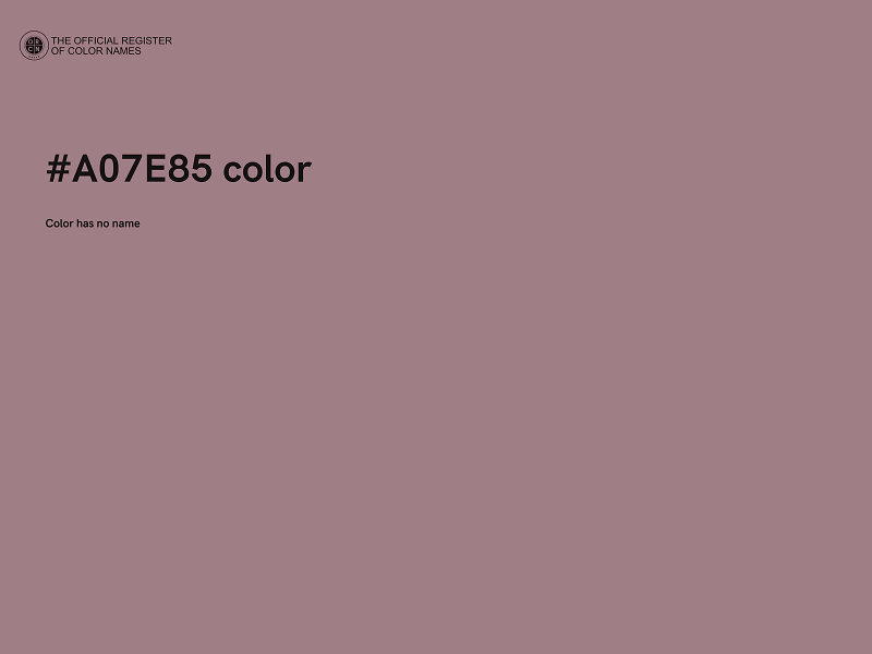 #A07E85 color image