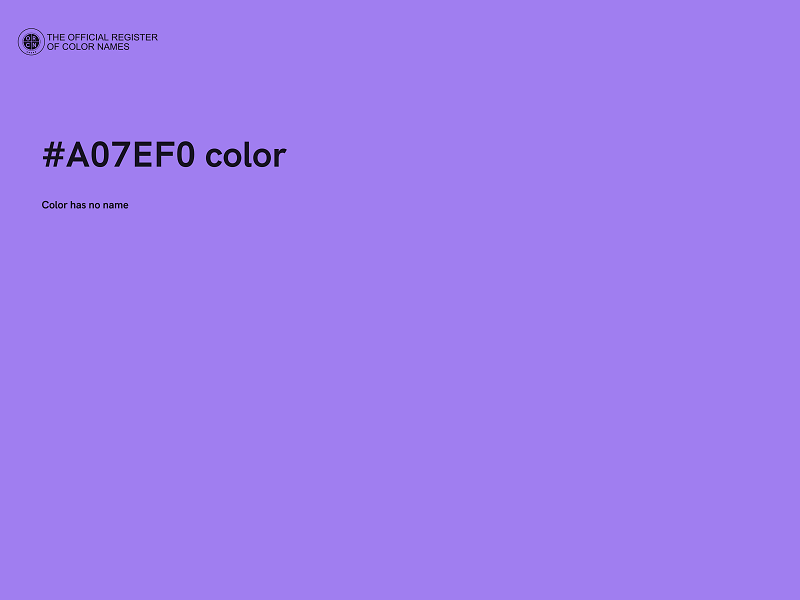 #A07EF0 color image