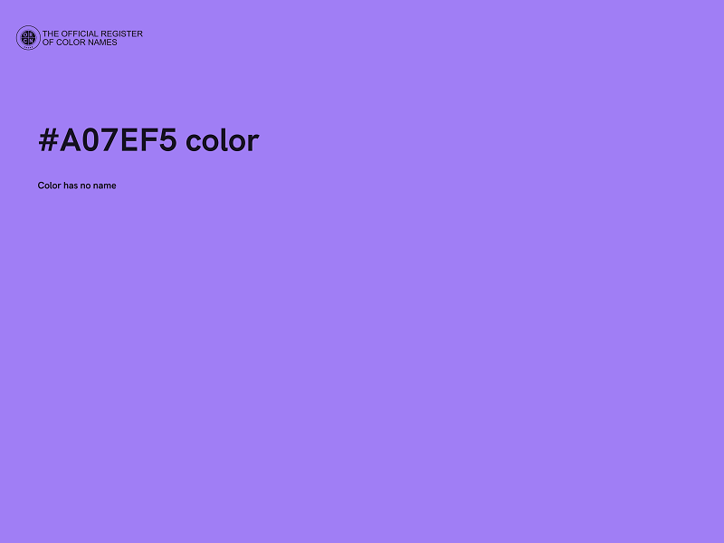 #A07EF5 color image