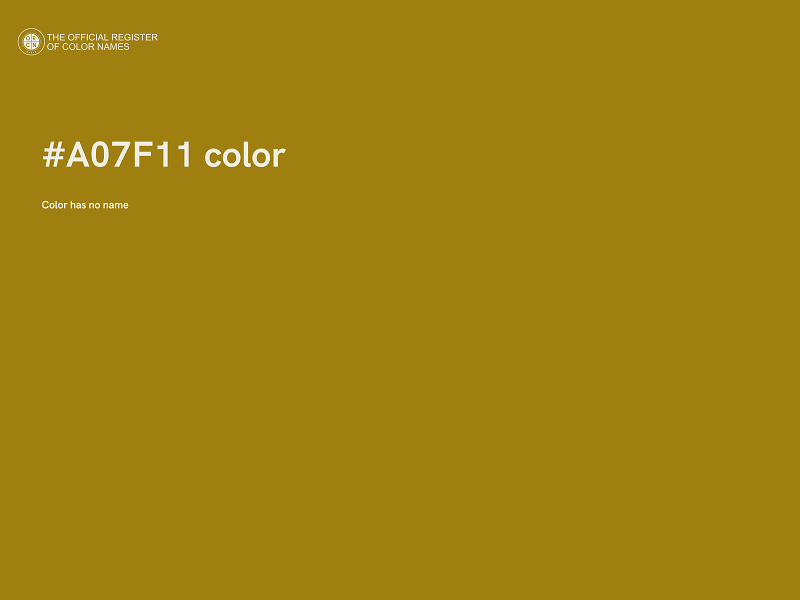 #A07F11 color image
