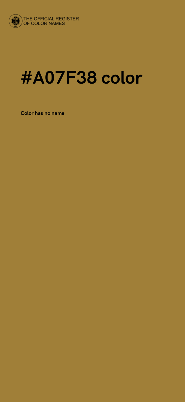 #A07F38 color image