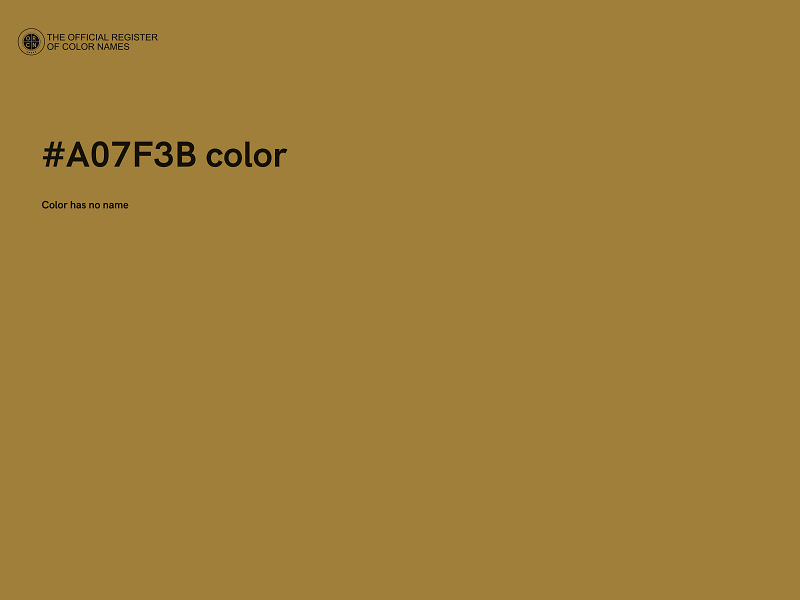 #A07F3B color image