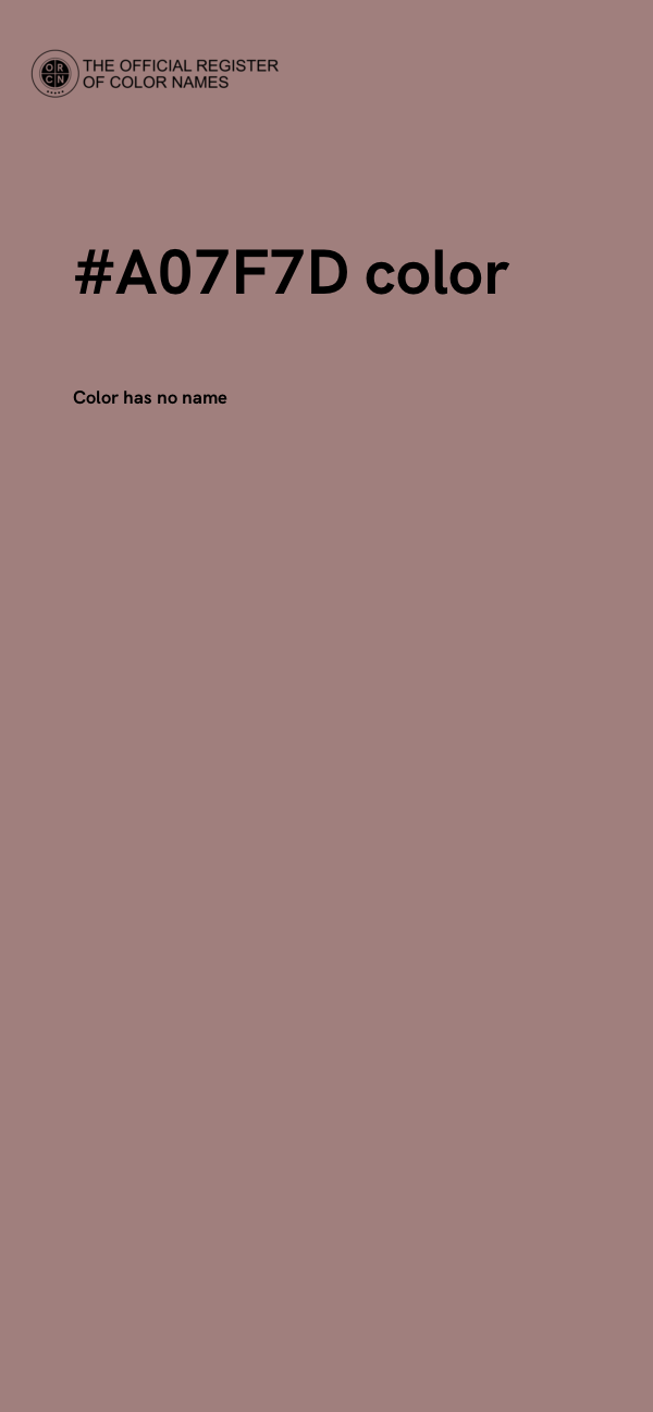 #A07F7D color image