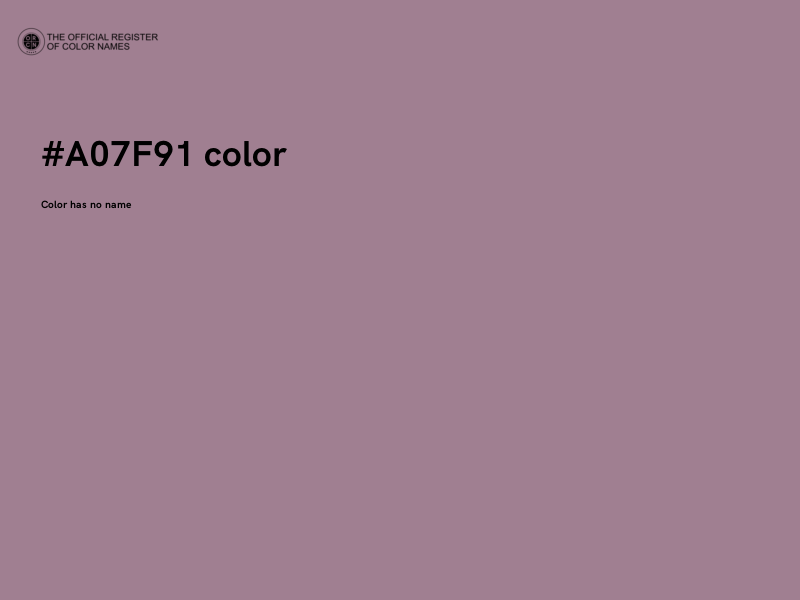 #A07F91 color image