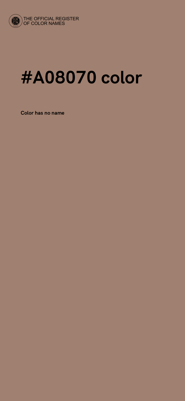 #A08070 color image
