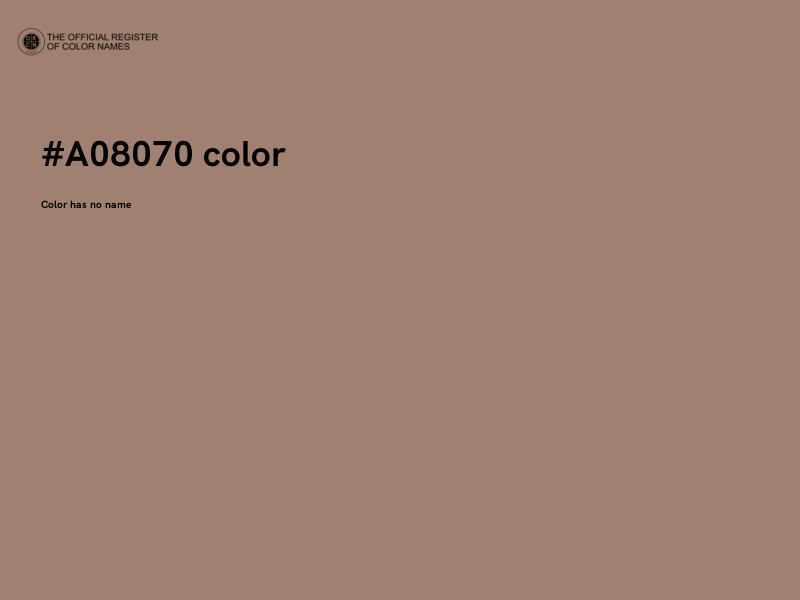 #A08070 color image