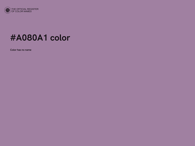 #A080A1 color image