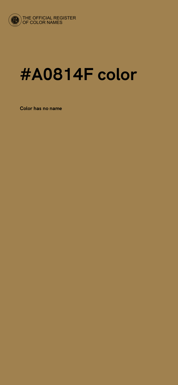 #A0814F color image